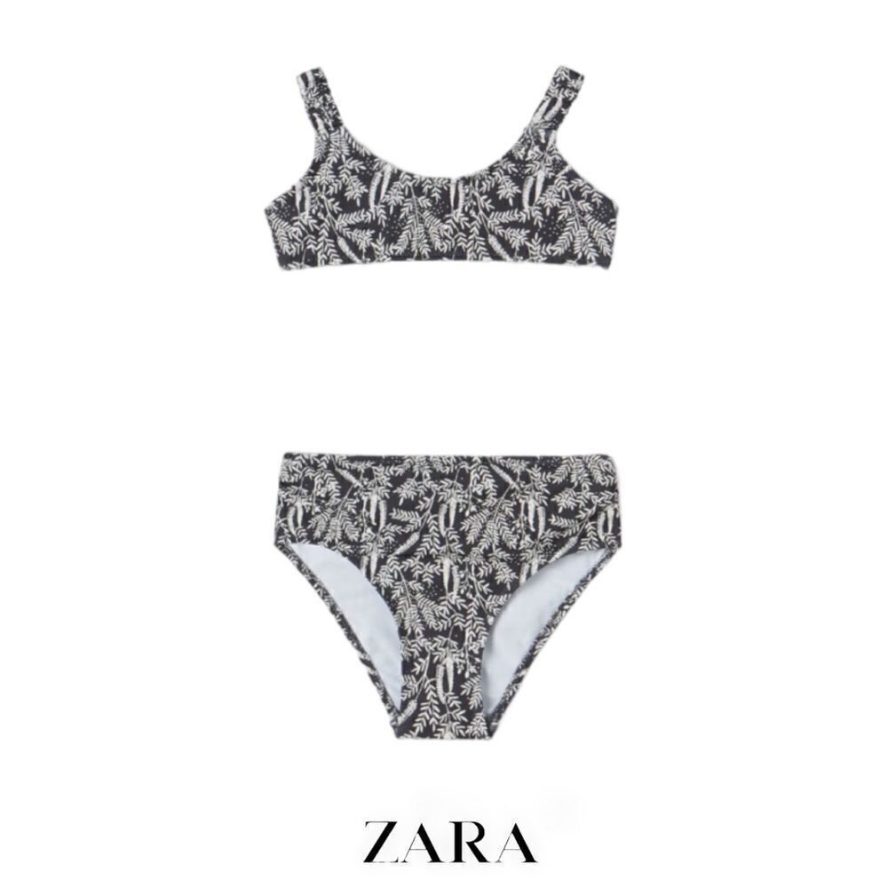 ZARA Kids | Black | LEAF PRINT BIKINI